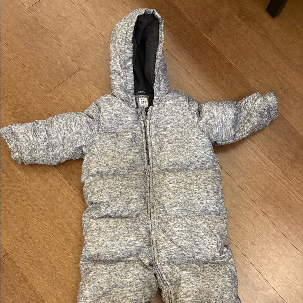 Padded toddler baby snowsuit onesie